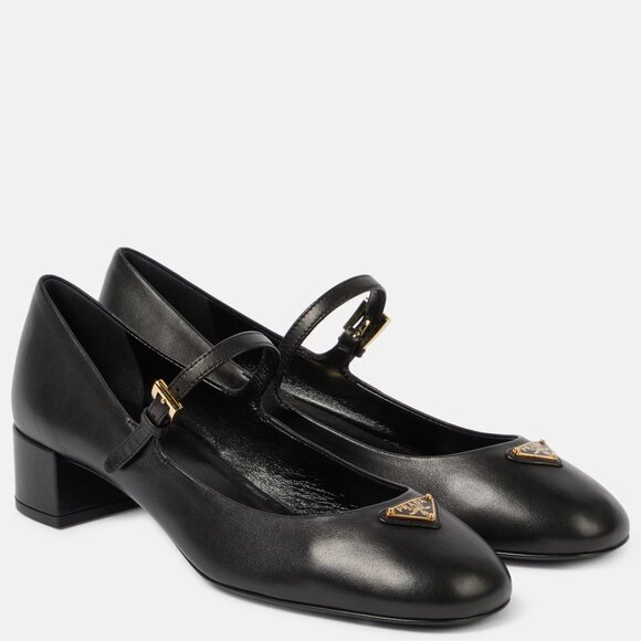 Prada Modellerie Mary Jane Pump in Black Leather Size 41 - Picture 1 of 10